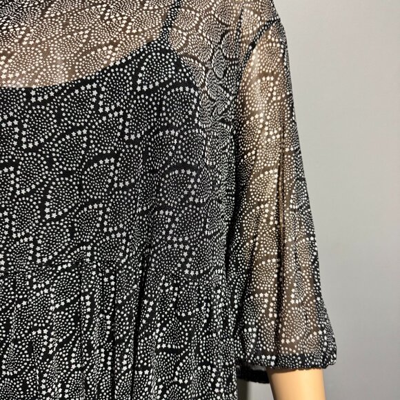 Love & Legend Black Sheer Lined Overlay Dress - Picture 2 of 8